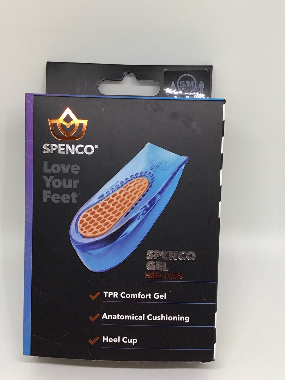 Spenco Gel Heel Cups - S/M Women’s 5-8 Men’s 6-7